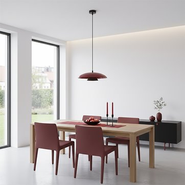 Lampa wisząca BABEL 1 BURGUNDY BL nowoczesna, burgund, metal