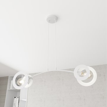 Lampa wisząca EUFORIA 2 WH nowoczesna, biała, metal