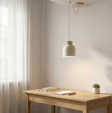 Lampa wisząca KRU 1 MOKKA nowoczesna, beżowa, metal, pająk