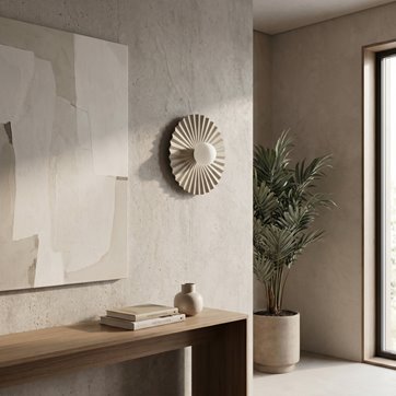 Kinkiet UMBRA L K1 MOKKA OPAL nowoczesny, beżowy,metal, fala