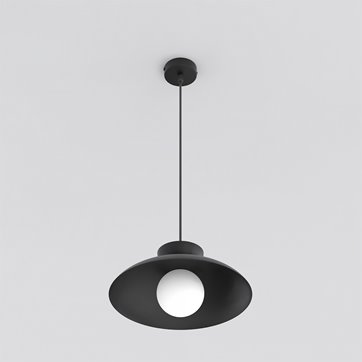 Lampa wisząca MULAN 1 BLACK nowoczesna, czarna, metal