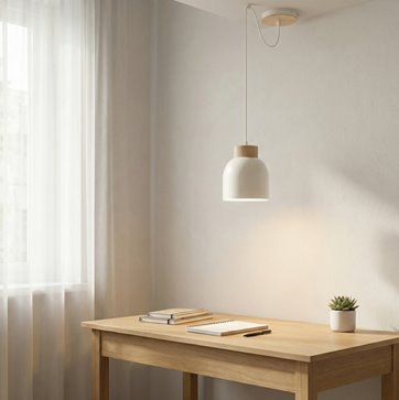 Lampa wisząca KRU 1 WHITE nowoczesna, biała, metal, pająk