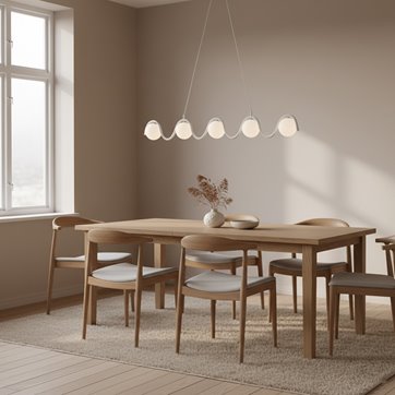 Lampa wisząca SINUS 5 WH OPAL nowoczesna, biała, metal