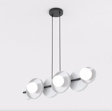 Lampa wisząca MODEL 6 BL GRAY loft, szara, metal
