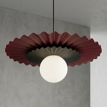 Lampa wisząca UMBRA 1 BURGUNDY BLACK nowoczesna metal