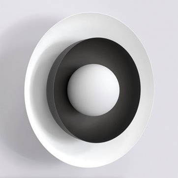 Kinkiet POPPI K1 WH BLACK nowoczesny, czarny, metal