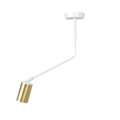 Lampa sufitowa VERNO 1 WHITE nowoczesna, metal, biało/złota