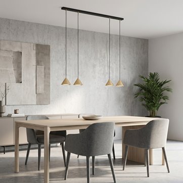 Lampa wisząca ELIT 4 BL GOLD złoty,regulowana, glamour