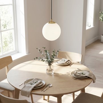 Lampa wisząca ROYAL 1 Bl klosz kula czarna/złota/biała