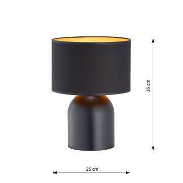 Lampka nocna ASPEN LN1 BLACK/GOLD wyjątkowa, ponadczasowa