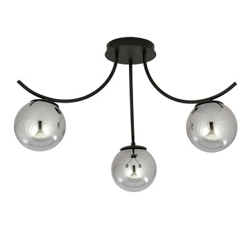 Lampa sufitowa BOSTON 3 BLACK/GRAFIT klosz czarna/grafit
