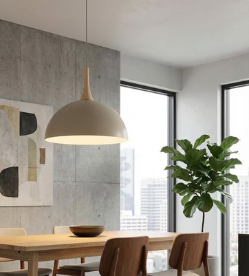 Lampa wisząca NAUTICA 1L MOKKA nowoczesna, beżowa, metal