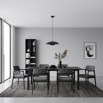 Lampa wisząca BABEL 1 BLACK nowoczesna, czarna, metal