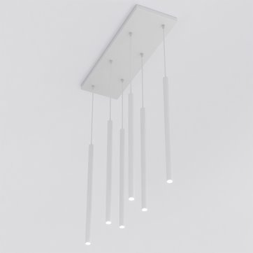 Lampa wisząca SELTER 6 GRAY glamour, sople, szara