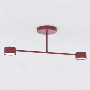 Lampa sufitowa HALO 2 BURGUNDY minimalistyczna, metal
