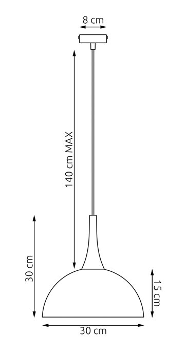 Lampa wisząca NAUTICA 1S MOKKA nowoczesna, beżowa, metal