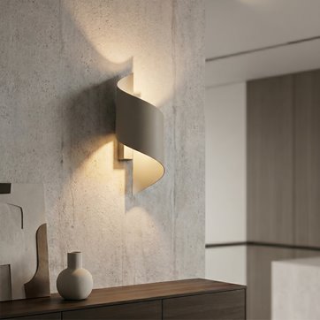 Kinkiet SPINER MOKKA minimalistyczny, metal, beżowy