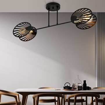 Lampa sufitowa TALIA 2 BLACK żyrandol DESIGN czarny/złoty
