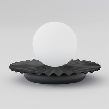 Lampka nocna UMBRA LN1 BLACK metal, czarna, nowoczesna, fala