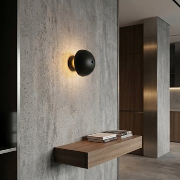 Kinkiet MUSH K2 BL BLACK loft, czarny, metal