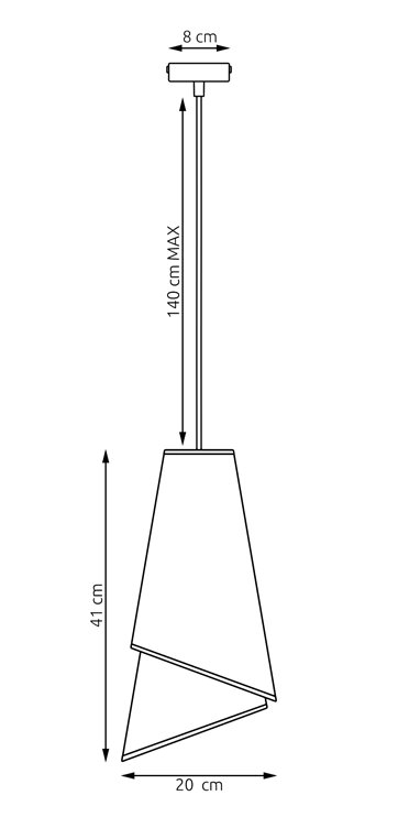 Lampa wisząca MODA 1 BL GRAY LOFT nowoczesna, szara, abażur