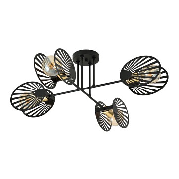 Lampa sufitowa TALIA 4 BLACK żyrandol DESIGN czarny/złoty