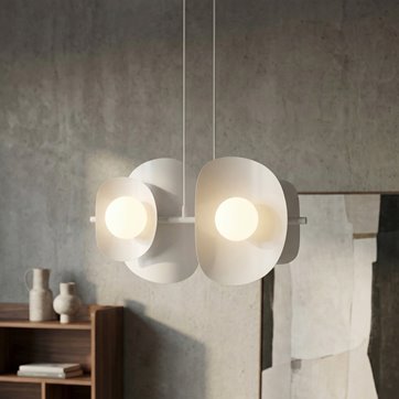Lampa wisząca ELEMENTI 4 WHITE loft, biała, metal