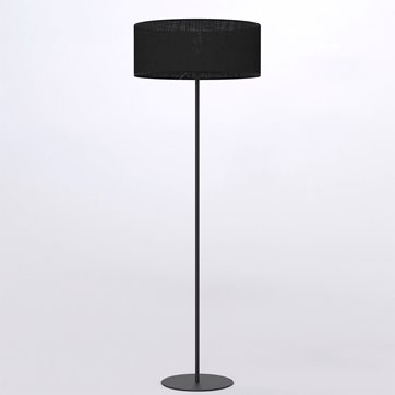 Lampa podłogowa ECO LP1 BLACK klasyczna, czarna, abażur