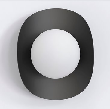 Kinkiet FIERO M K1 BLACK nowoczesny, czarny, metal