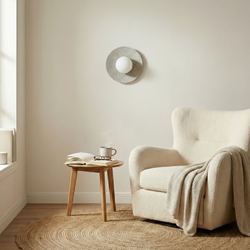 Kinkiet CALMA S K1 GRAY nowoczesny, klosz, filc, szary