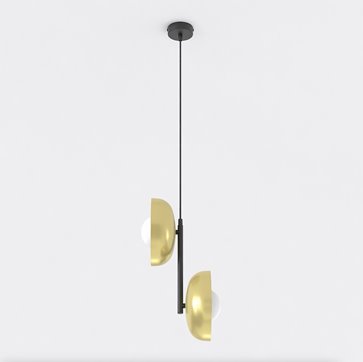Lampa sufitowa VANILA 2 BL GOLD loft, złota, metal