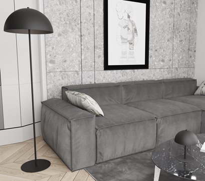 Lampka nocna MOGU LN2 BL BLACK metal, czarna, loft
