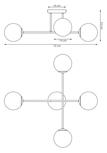 Lampa sufitowa ROMA 4 MOKKA OPAL nowoczesna, klosz, beżowa