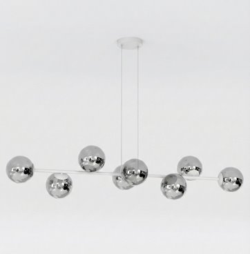 Lampa wisząca MAGNUS 8 GRAY GRAFIT nowoczesna, klosz, szara