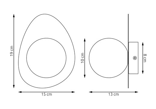 Kinkiet OVO K1 ORANGE nowoczesny, pomarańczowy, metal