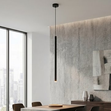 Lampa wisząca SELTER 1 BLACK nowoczesna, sople, czarna