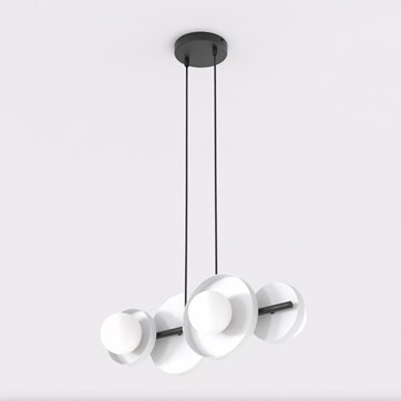 Lampa wisząca MODEL 4 BL WHITE loft, biała, metal