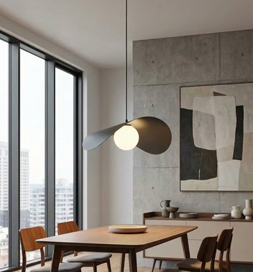 Lampa wisząca RITUAL 1L BLACK nowoczesna, czarna, metal