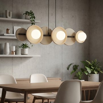 Lampa wisząca MODEL 6 BL MOKKA loft, beżowa, metal