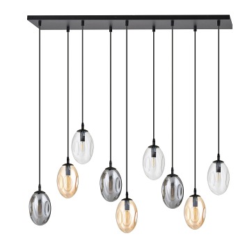 Lampa wisząca ASTRAL 9 BL MIX design klosze multikolor