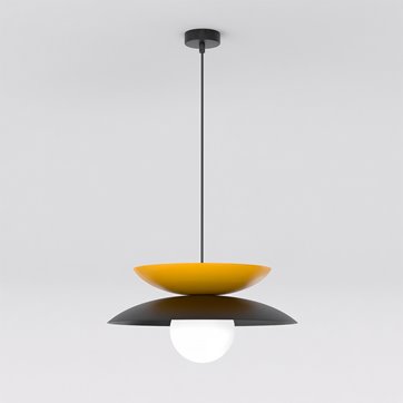 Lampa wisząca NAGOYA 1 BL ORANGE loft, japandi, metal