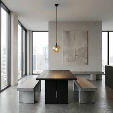 Lampa wisząca COSMO 1 BL MIODOWY loft klosz bursztyn czarna