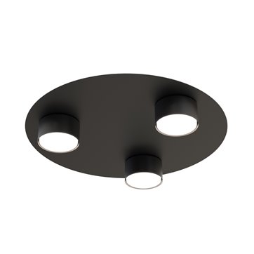 Lampa sufitowa BOLX 3 BL BLACK plafon, czarna, metal, loft