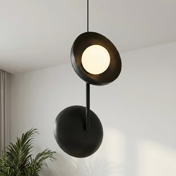 Lampa sufitowa VANILA 2 BLACK loft, czarna, metal
