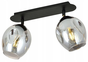 Lampa sufitowa FLOW 2 BL GRAFIT loft klosz czarna grafit