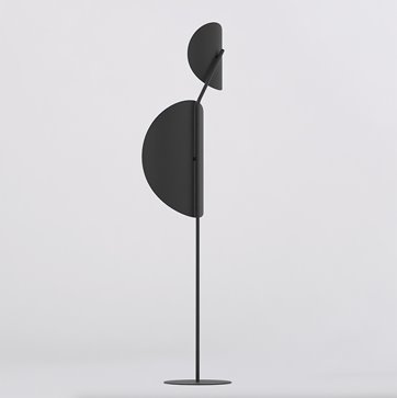 Lampa podłogowa DELULU LP2 BLACK nowoczesna, czarna, metal