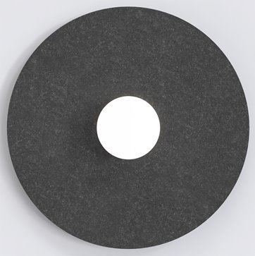 Plafon CALMA 1M BLACK nowoczesny, klosz, filc, czarny