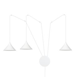 Lampa wisząca ABRAMO 3 WHITE nowoczesna, loft, biała