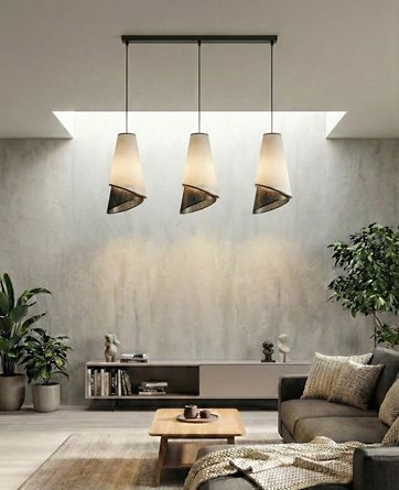 Lampa wisząca MODA 3 BL GRAY LOFT nowoczesna, szara, abażur