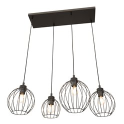 Lampa wisząca NANDO 4 BL loft, nowoczesna, czarna